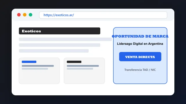 Modelo de aplicación comercial y proyectos digitales para exoticos.ar