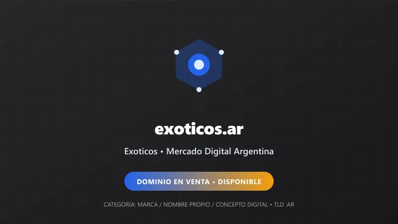 Identidad gráfica y activo digital para Exoticos en Argentina